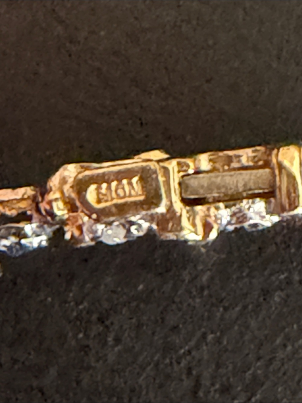 MGM Jewelry Inc 10K Gold Diamond Tennis Bracelet Safety Clasp Delicate Dainty - Picture 11 of 12